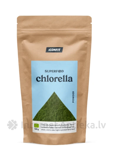 ICONFIT Organic Chlorella Powder, 125 g | internetaptieka.lv