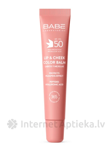 Babē LIP&Cheek SPF50 huule- ja põsepalsam roosa, 20 ml | internetaptieka.lv