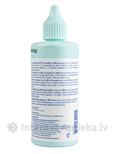 Curaprox CURADEN BDC "weekly" intensīvs protēžu tīrīšanas koncentrāts, 100 ml | internetaptieka.lv