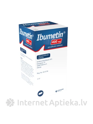 Ibumetin 400 мг, 100 таблеток | internetaptieka.lv