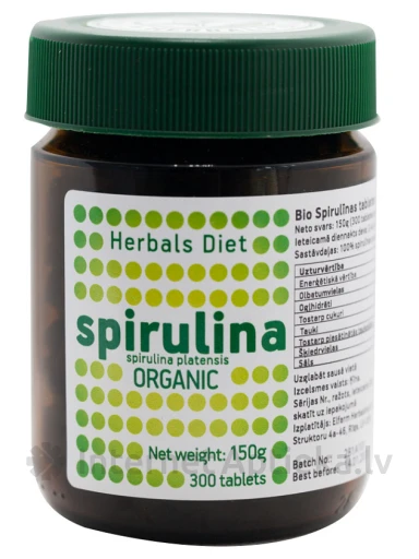 Spirulina Organic Herbals tabletid, 300 tk. | internetaptieka.lv