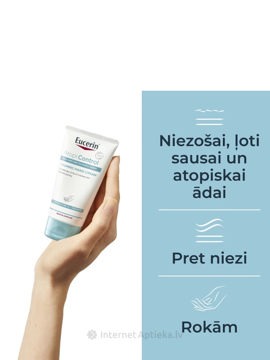 Eucerin Atopicontrol крем для рук, 75 мл | internetaptieka.lv