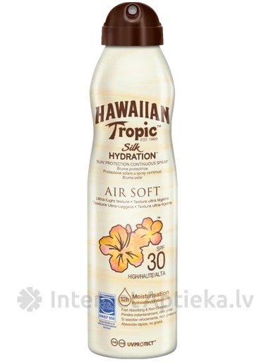 Hawaiin Tropic Sauļošanās emulsija SPF30, 180 ml | internetaptieka.lv