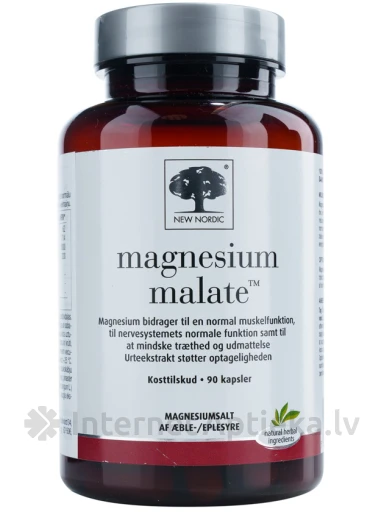 New Nordic Magnesium malate, 90 kapsulas | internetaptieka.lv