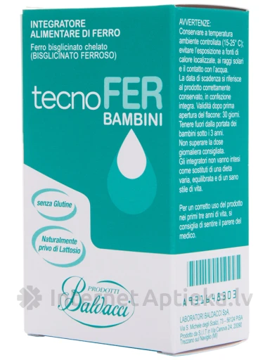 TecnoFer Bambini pilieni bērniem, 30 ml | internetaptieka.lv