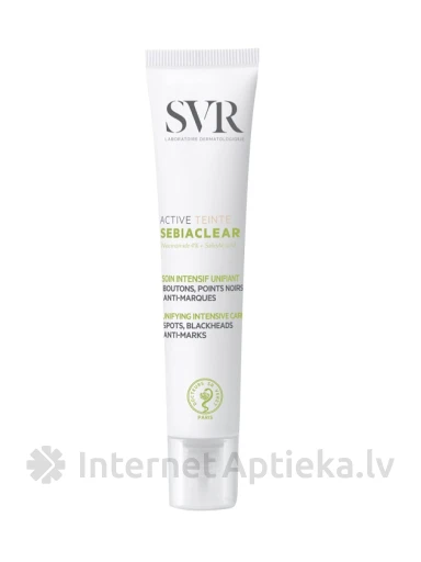 SVR SEBIACLEAR ACTIVE TEINTE maskeeriv näokreem probleemsele nahale, 40 ml | internetaptieka.lv