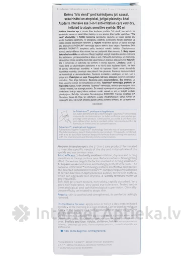 BIODERMA Atoderm Intensive krēms plakstiņu ādai, 100 ml | internetaptieka.lv