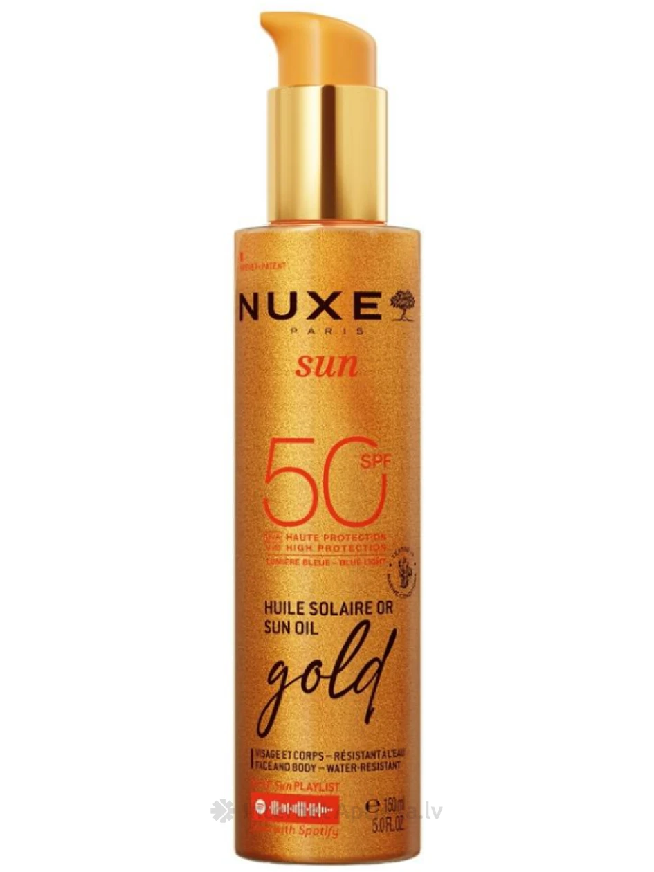 NUXE SUN päikesekaitseõli SPF50, 150 ml | internetaptieka.lv