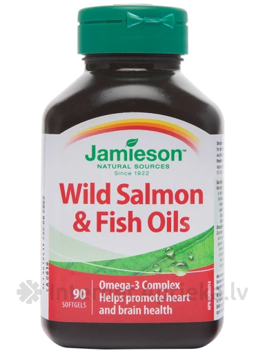 Jamieson Salmon Oil 1000 мг лососевый жир, 90 капсул | internetaptieka.lv