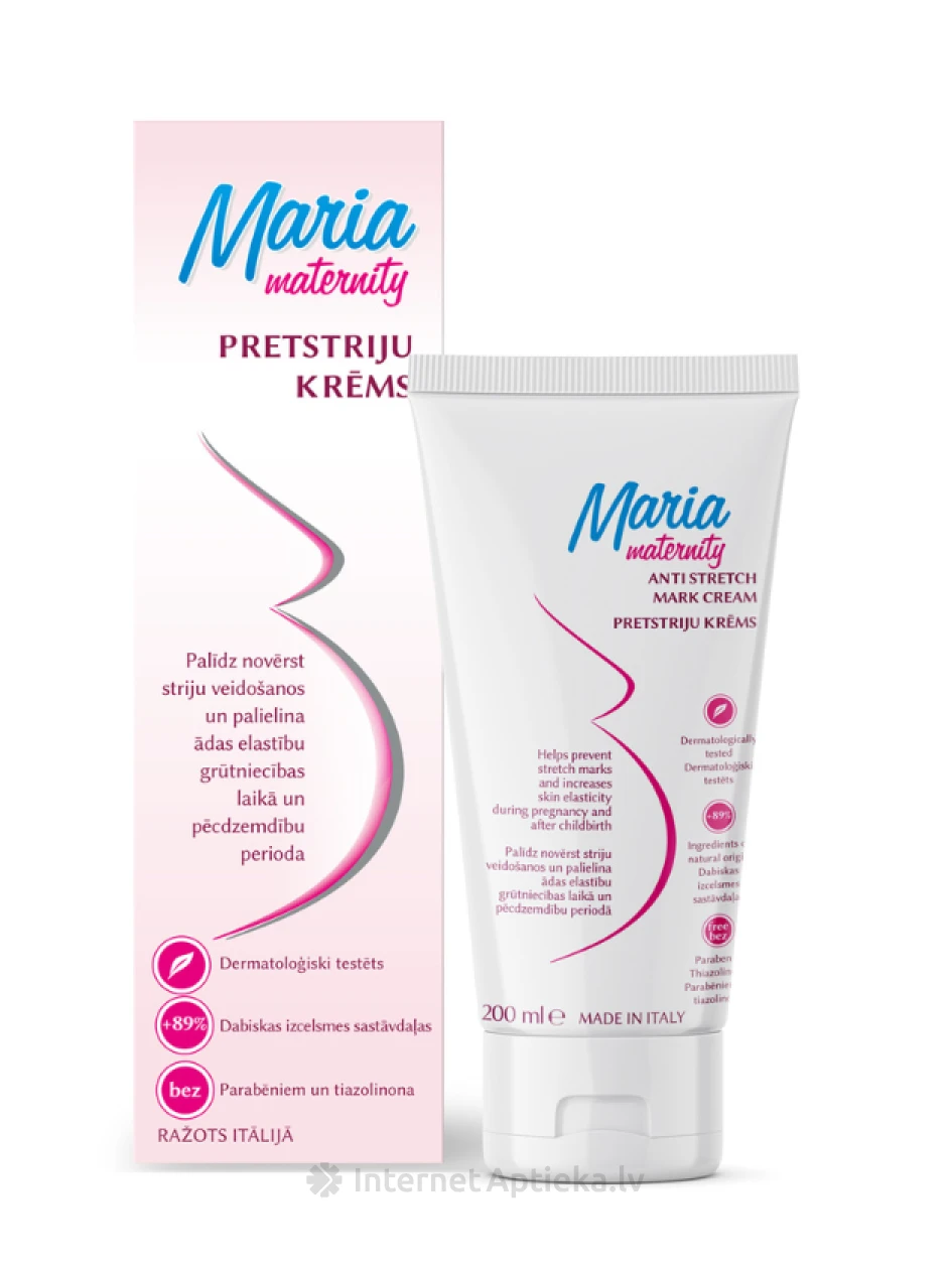 Maria Maternity krēms pret ādas strijām, 200 ml | internetaptieka.lv
