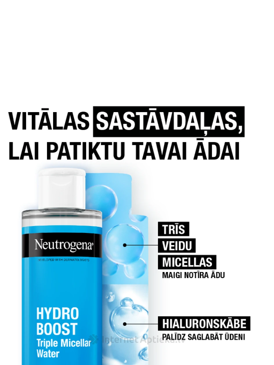 NEUTROGENA Hydro Boost kolmekordne mitsellaarvesi, 400 ml | internetaptieka.lv