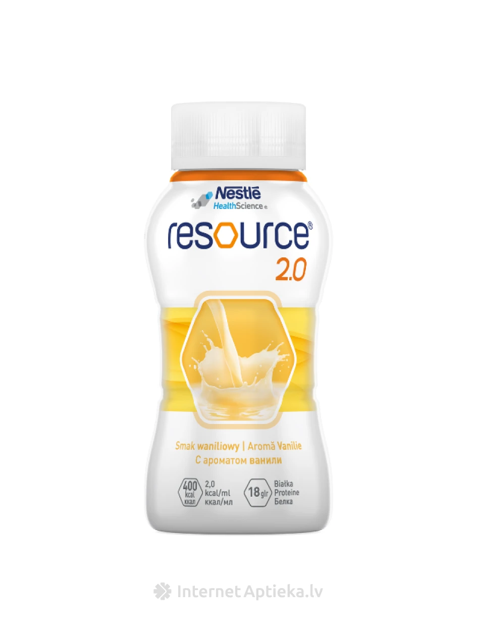 Resource 2.0 vanilla maitsega, 4 x 200 ml | internetaptieka.lv