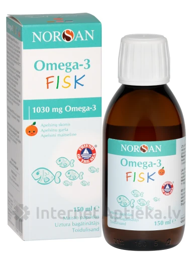 NORSAN OMEGA-3 FISK ar apelsīnu garšu, 150 ml | internetaptieka.lv
