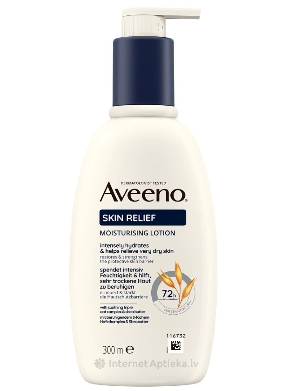 AVEENO Skin Relief mitrinošs losjons bez smaržas, 300 ml | internetaptieka.lv