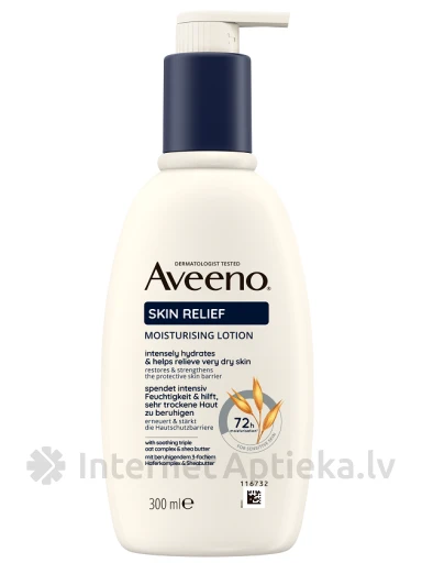 AVEENO Skin Relief mitrinošs losjons bez smaržas, 300 ml | internetaptieka.lv