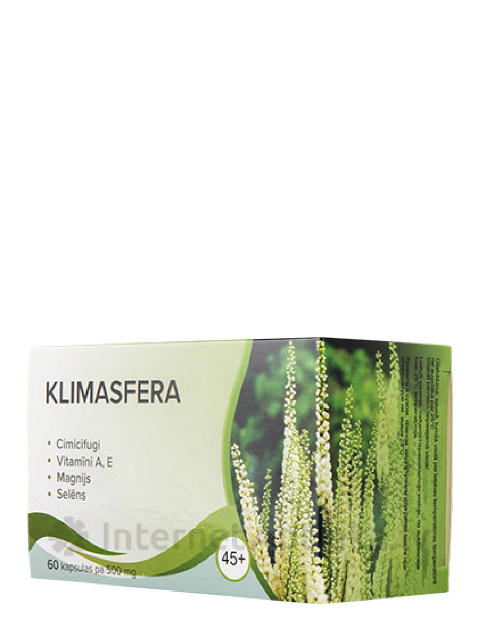 Klimasfera 500mg, 60 kapsulas | internetaptieka.lv
