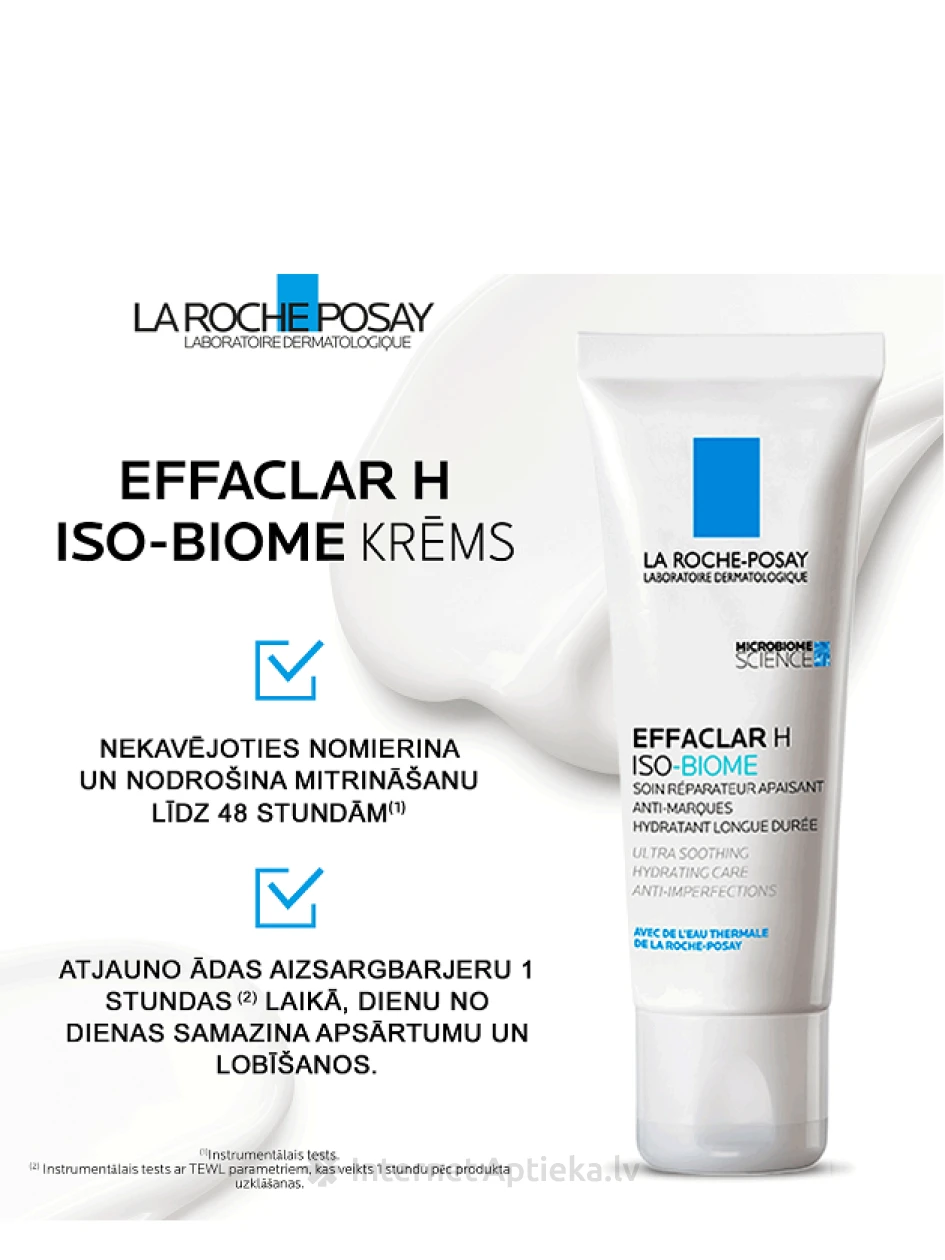 La Roche-Posay Effaclar H Iso-Biome Ultra Nomierinoša kopšana novērš ādas nepilnības, 40 ml | internetaptieka.lv