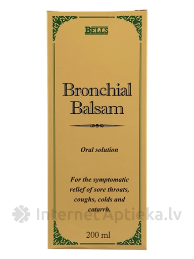 Bronchial Balsam бронхиальный бальзам, 200 мл | internetaptieka.lv