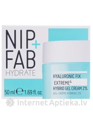 NIP+FAB Hyaluronic Fix Extreme4 крем для лица  2%, 50 мл | internetaptieka.lv