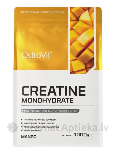 OstroVit 100% kreatiinmonohüdraat mango maitsega (pulber), 1000 g | internetaptieka.lv