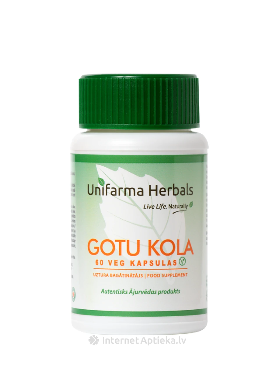 Unifarma Herbals Gotu Kola veg капсулы, 60 шт. | internetaptieka.lv
