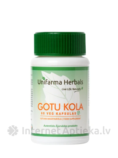 Unifarma Herbals Gotu Kola veg капсулы, 60 шт. | internetaptieka.lv