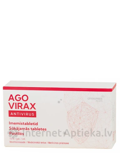 Agovirax Antivirus ar jota-karaginānu, 16 sūkājamās tabletes | internetaptieka.lv