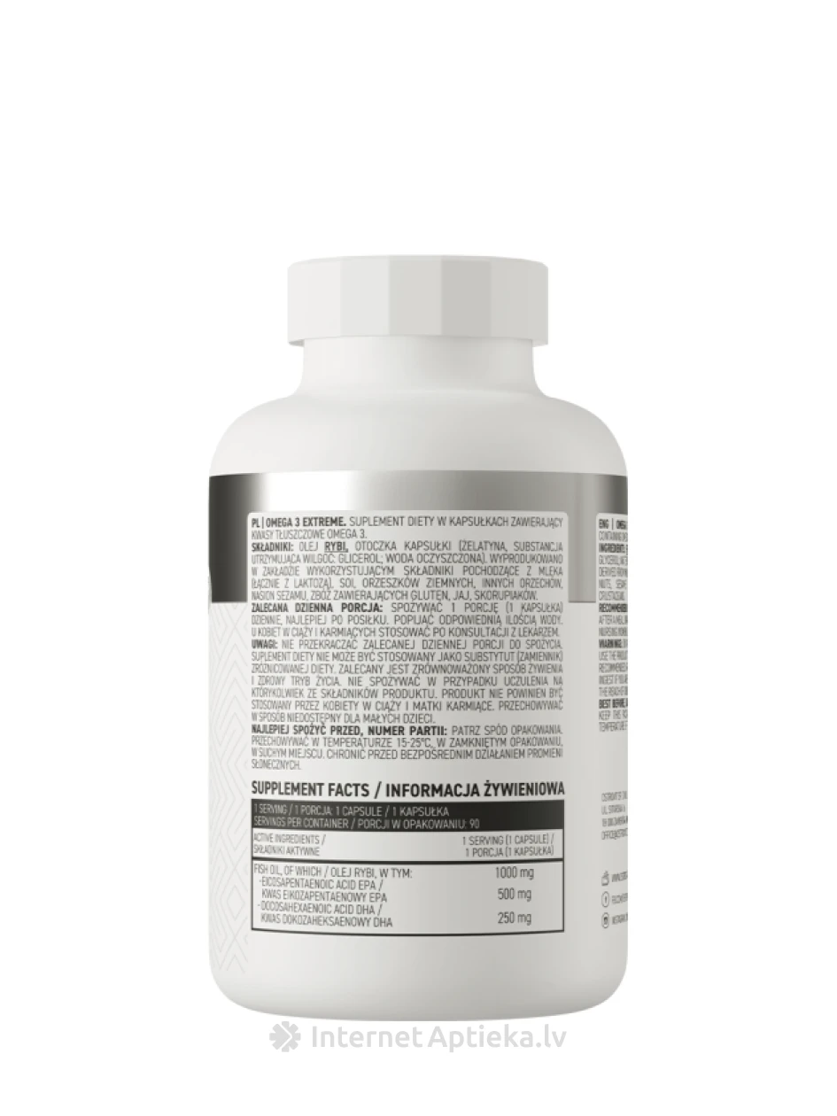 OstroVit Omega 3 Extreme kapsulas, 90 gb. | internetaptieka.lv