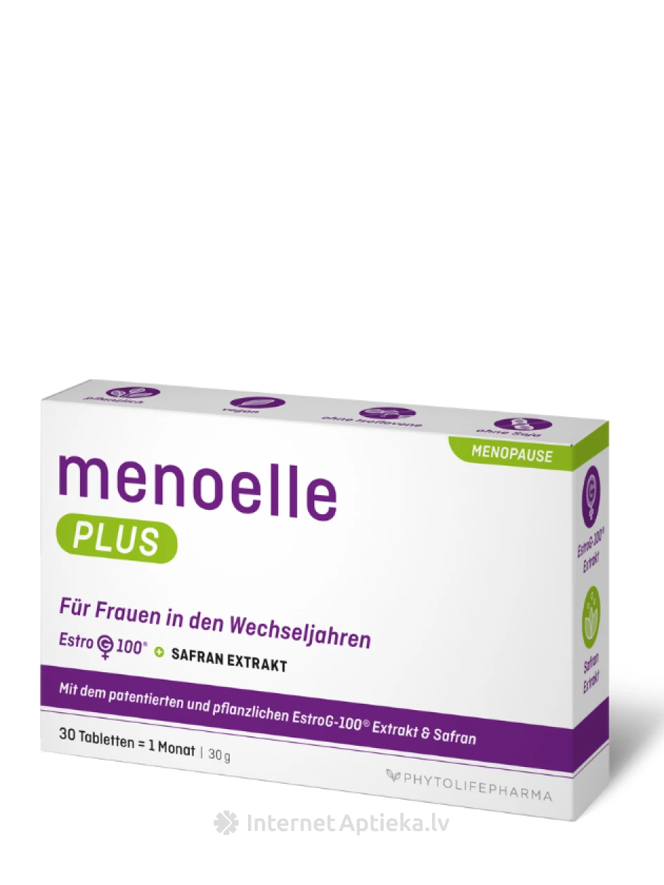 MENOELLE Plus sievietēm menopauzes laikā, 30 tabletes | internetaptieka.lv