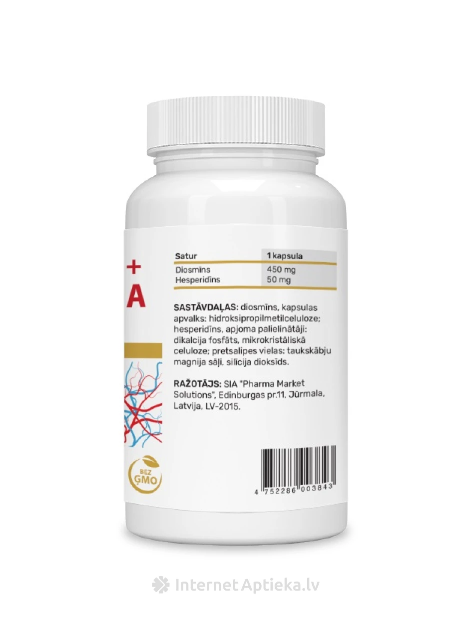 Diosmiin + Hesperidiin valem, 30 kapslit | internetaptieka.lv