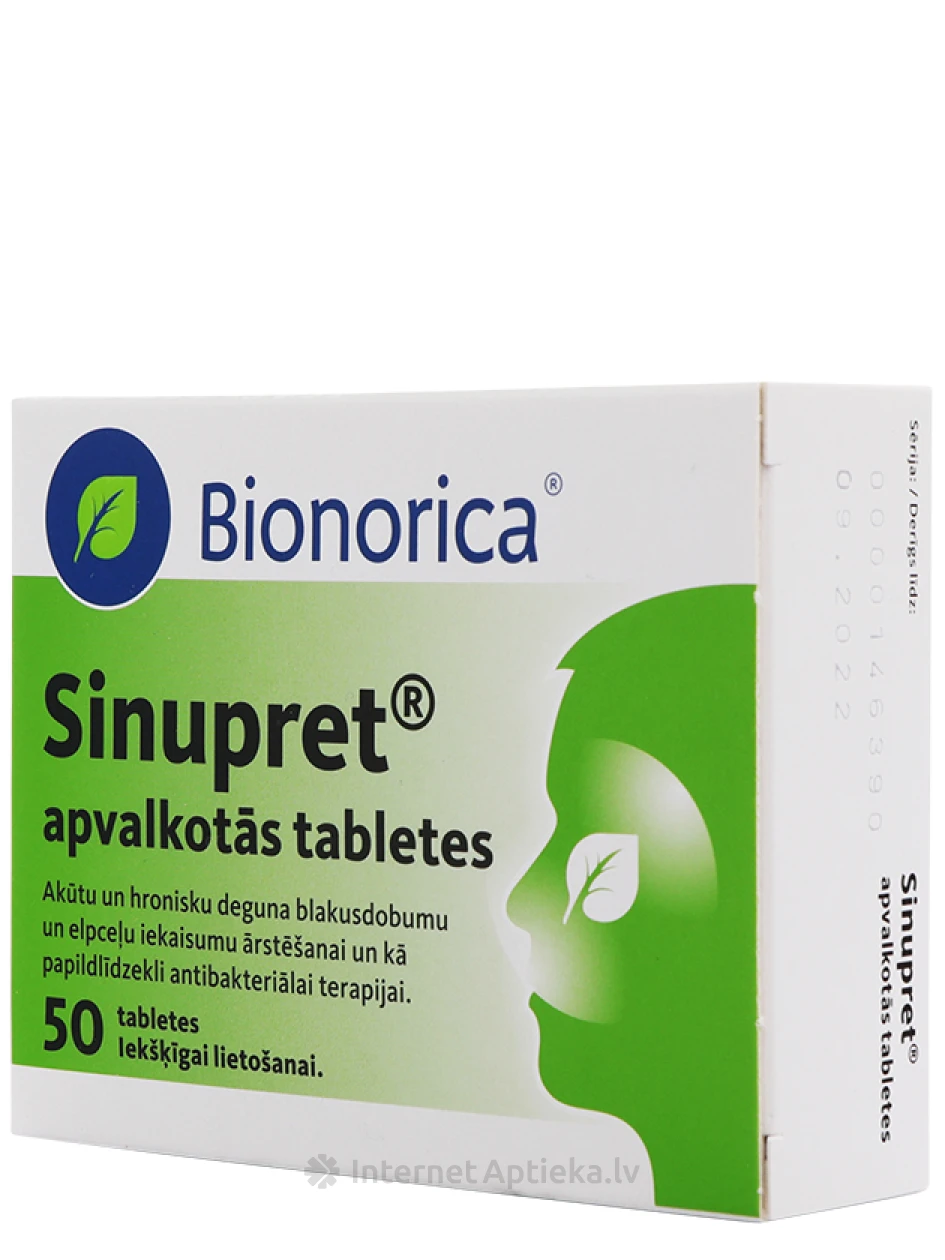 Sinupret, 50 таблеток | internetaptieka.lv