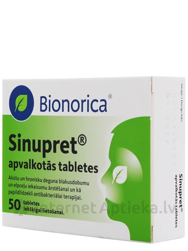 Sinupret, 50 таблеток | internetaptieka.lv
