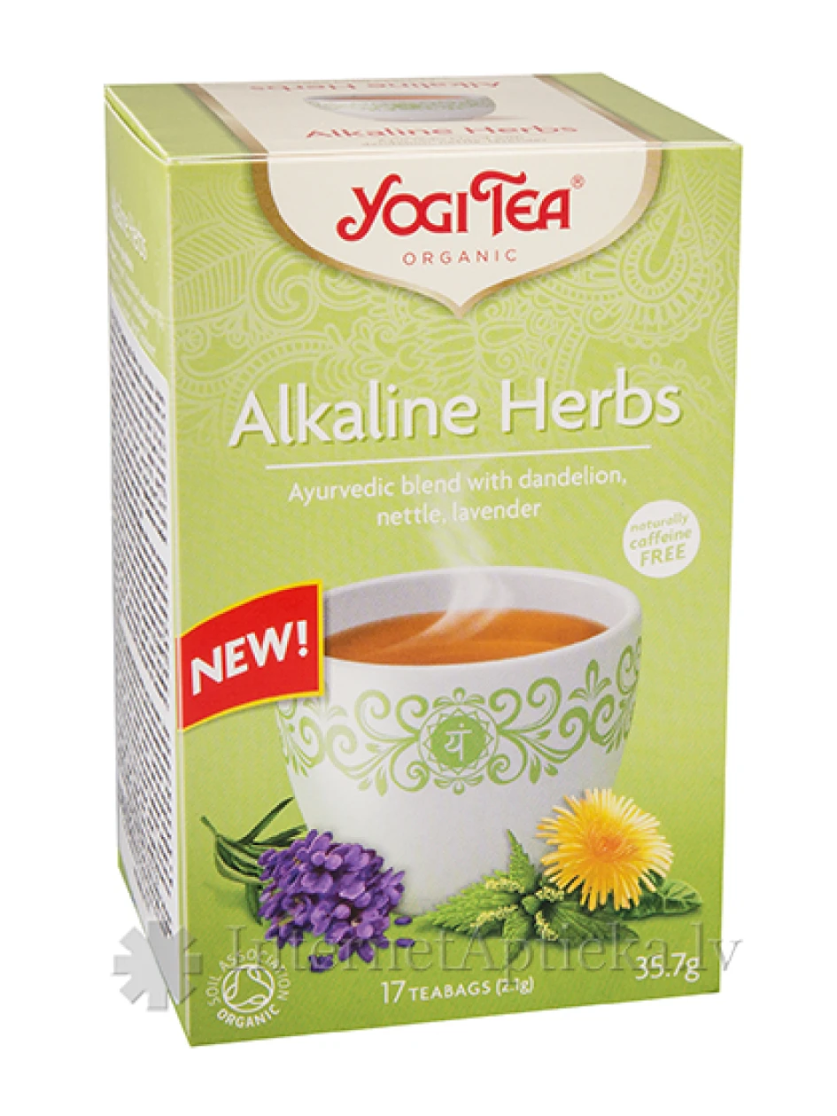 Tēja Yogi Alkaine herbs, 17 paciņas | internetaptieka.lv
