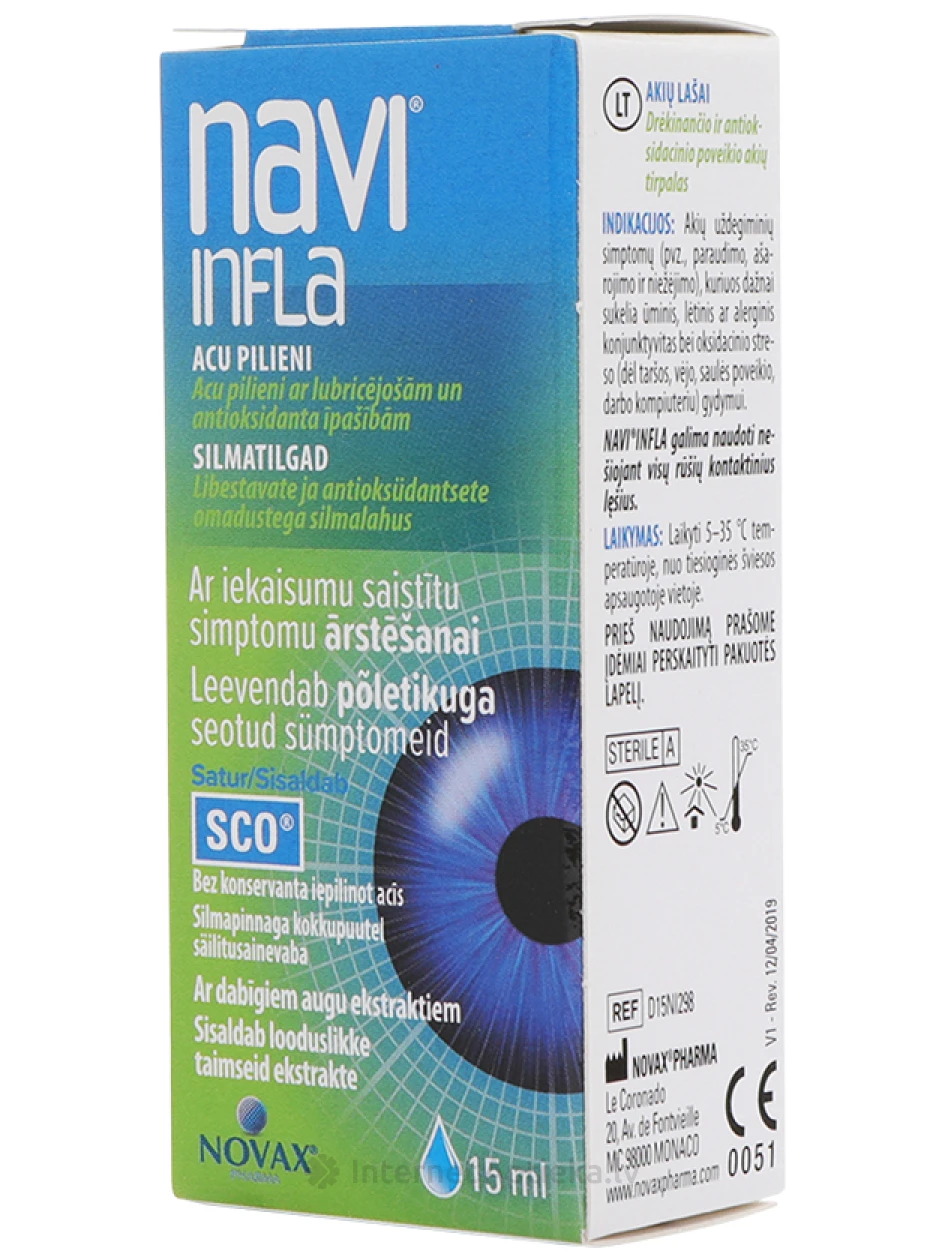 NaviInfla глазные капли, 15 мл | internetaptieka.lv