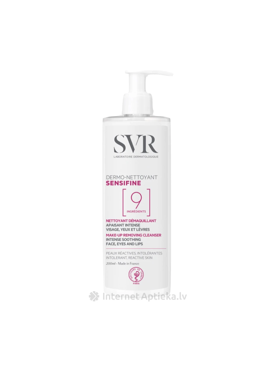 SVR SENSIFINE DERMO-NETTOYANT līdzeklis dekoratīvās kosmētikas notīrīšanai, 400 ml | internetaptieka.lv