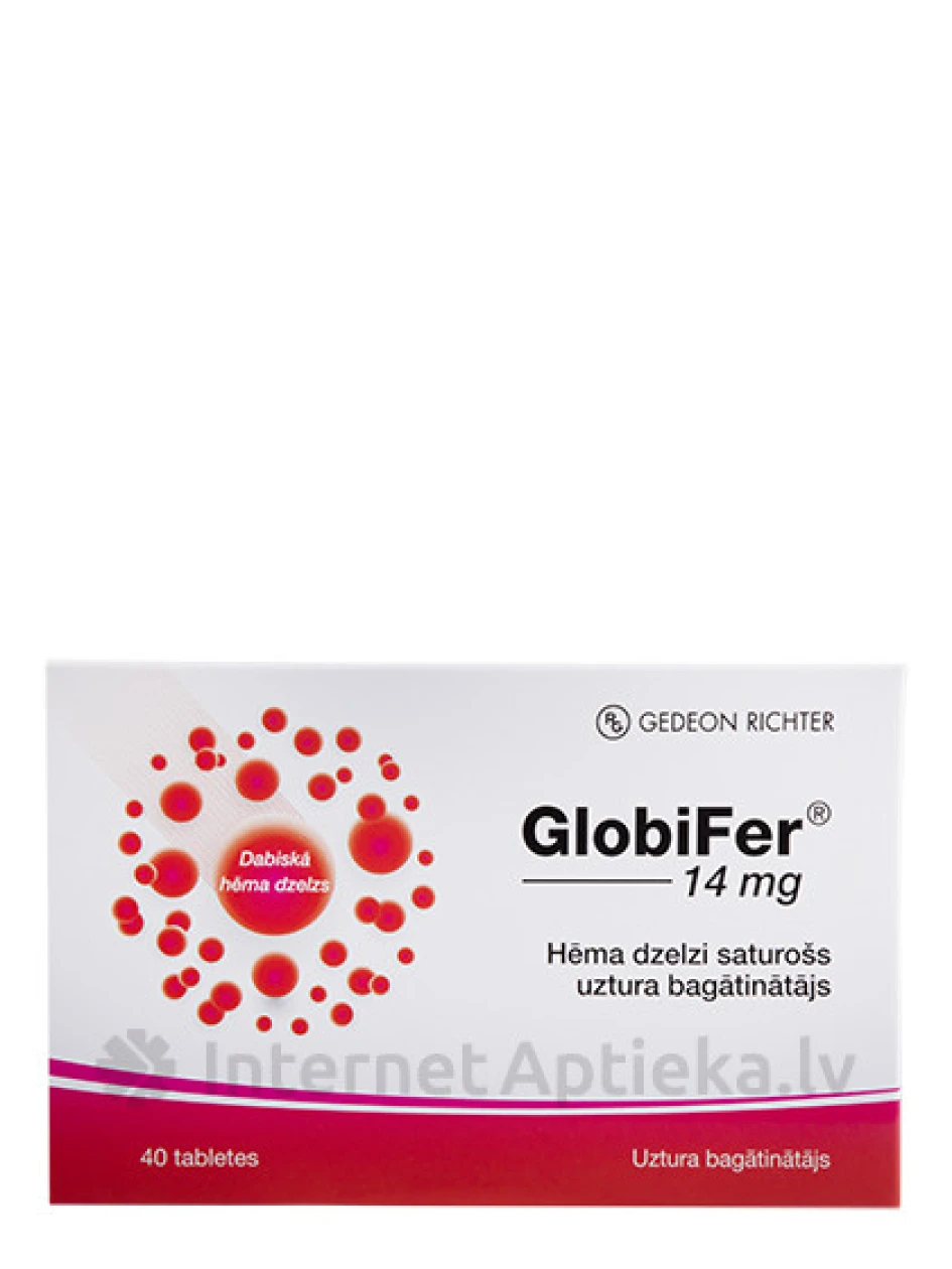Globifer 14 mg, 40 tabletti | internetaptieka.lv