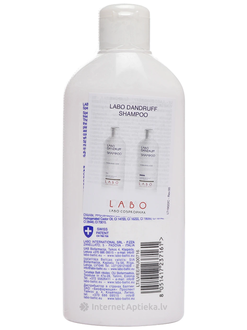 Labo Dandruff шампунь от перхоти для мужчин, 200мл