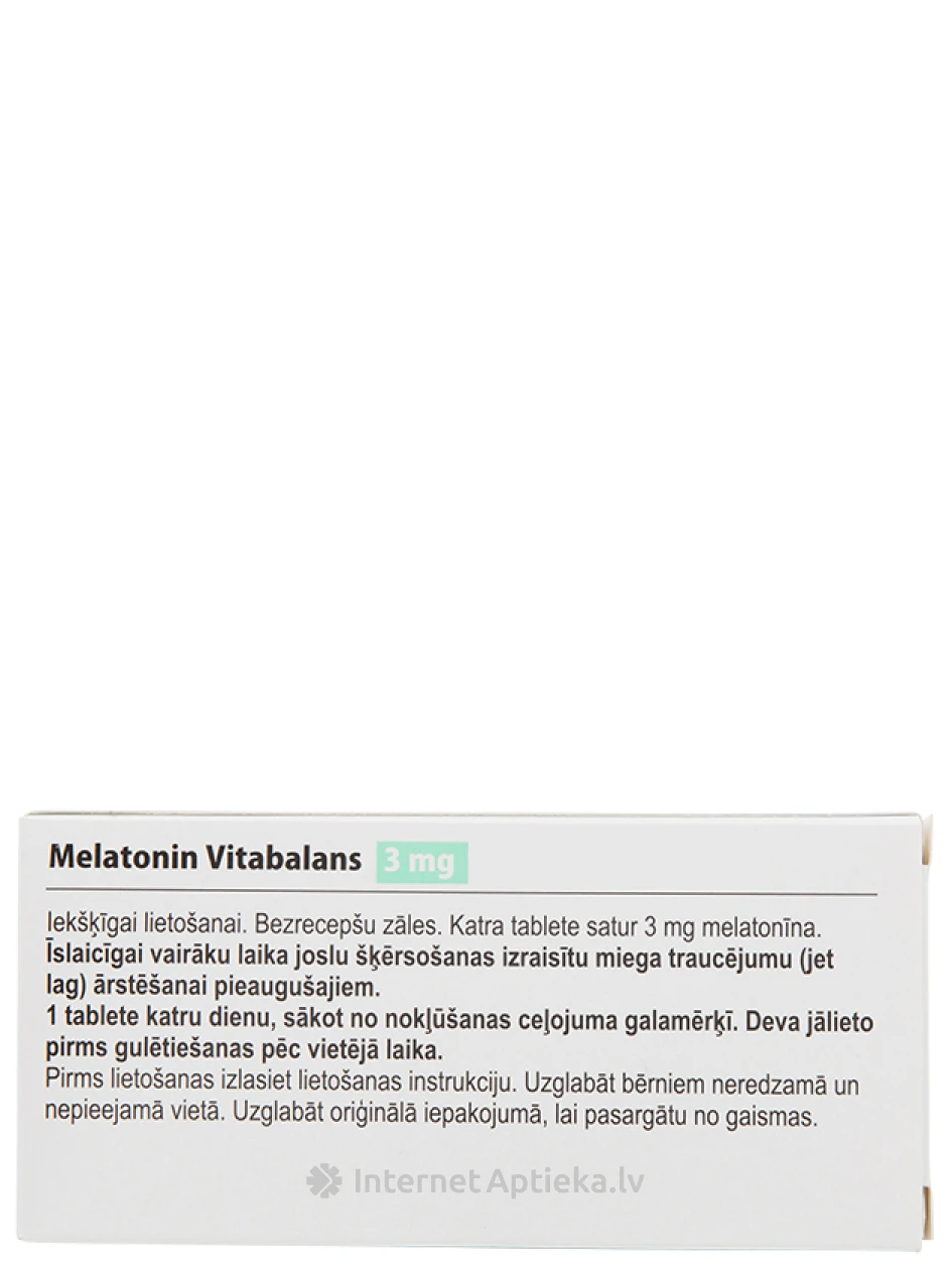 Melatonin Vitabalans 3 mg, 10 tabletes | internetaptieka.lv