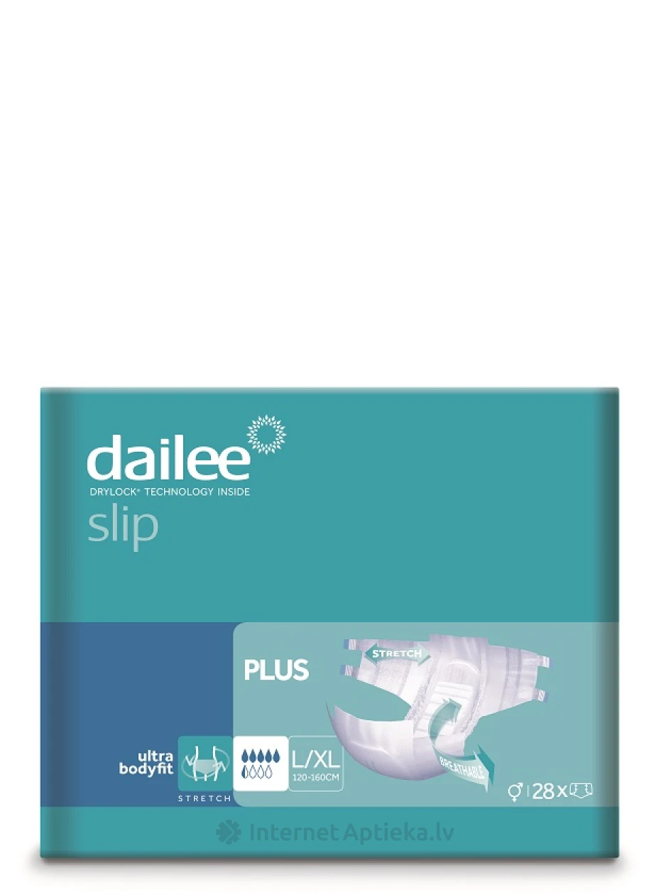 Dailee Slip plus L/XL подгузники, 28 шт. | internetaptieka.lv