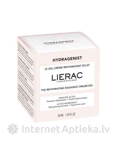 LIERAC HYDRAGENIST niisutav geelkreem normaalsele ja kombineeritud nahale, 50 ml | internetaptieka.lv