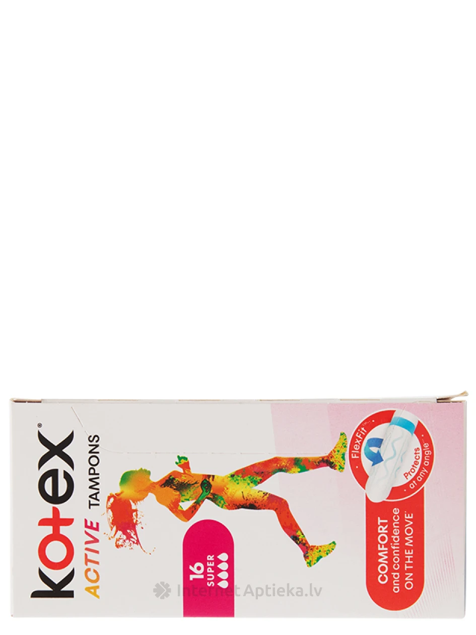 Тампоны Kotex Active Super, 16 шт. | internetaptieka.lv