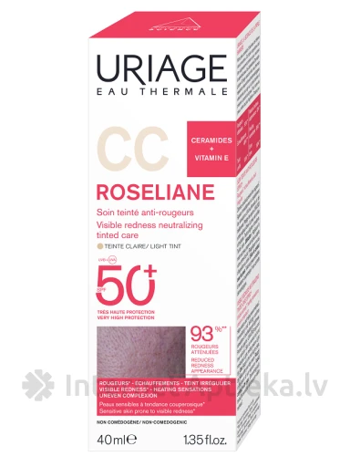 URIAGE Roseliane CC Cream SPF50+ тонирующий, защитный крем, 40 мл | internetaptieka.lv