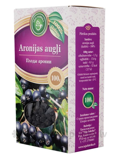 Чай из плодов Аронии, 100 г | internetaptieka.lv