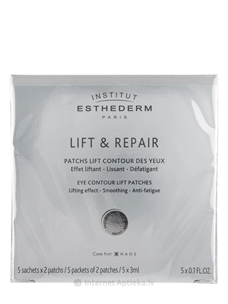 Institut Esthederm Lift & Repair маска-патч для участка вокруг глаз, 5x2 шт. | internetaptieka.lv