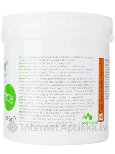 EPADERM мазь, 500 г | internetaptieka.lv