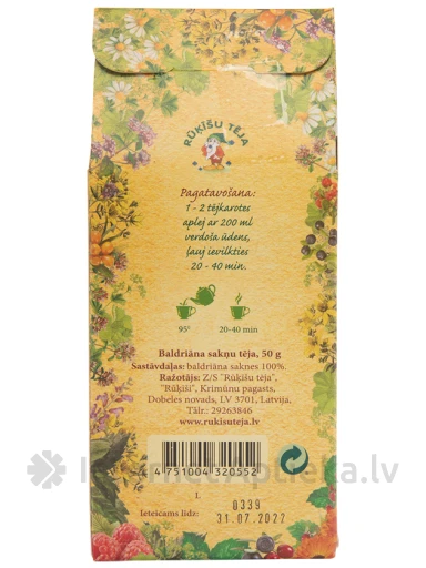 Rūķīšu Baldriāna saknes, 50 g | internetaptieka.lv