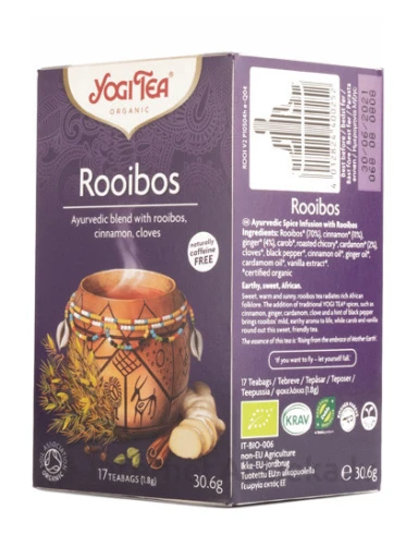 Tēja Yogi Rooibos, 17 paciņas | internetaptieka.lv