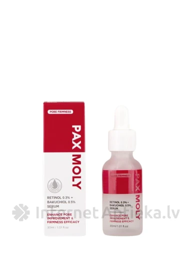 PAXMOLY Retinol 0.3% + Bakuchiol 0.5% сыворотка, 30 мл | internetaptieka.lv