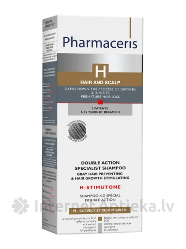 Pharmaceris H STIMUTONE šampūns sirmo matu novēršanai un matu augšanu stimulējošs, 250 ml | internetaptieka.lv