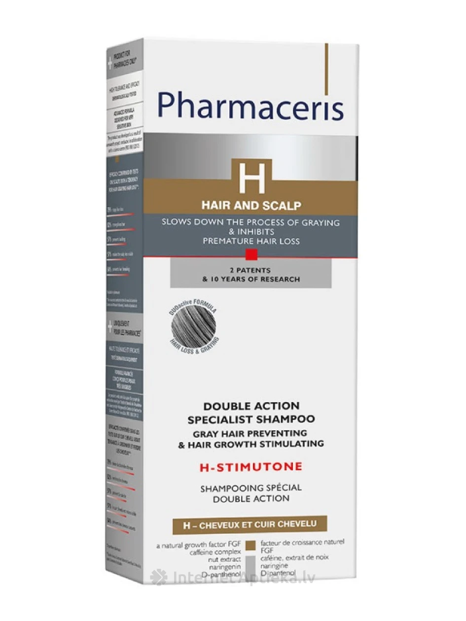 Pharmaceris H STIMUTONE šampūns sirmo matu novēršanai un matu augšanu stimulējošs, 250 ml | internetaptieka.lv